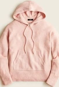 J. Crew Pink Alpaca Knit Super Soft Yarn Pull Over Hooded Sweatshirt S.